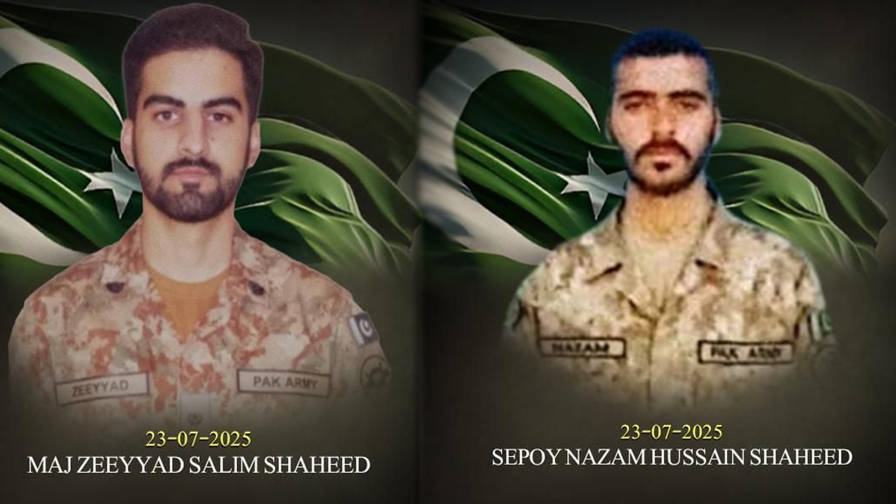 سکیورٹی فورسز کا آپریشن، 3 دہشتگرد ہلاک، میجر اور سپاہی شہید